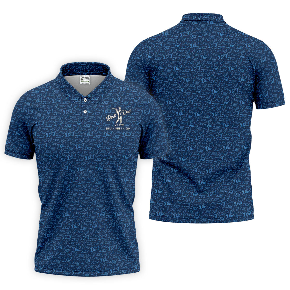 Best Dad By Par Father's Day Golf Shirt, Polo Shirt Men, Gift For Golf Dad, Golfing Apparel