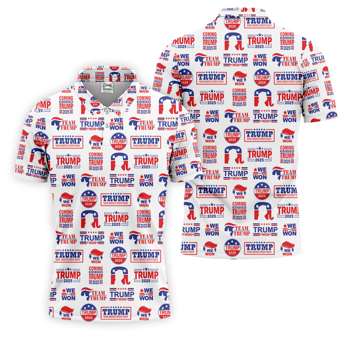 Coming Soon Trump Pattern Christmas Golf Tops For Men, Christmas Golf Shirt, Men Golf Apparel