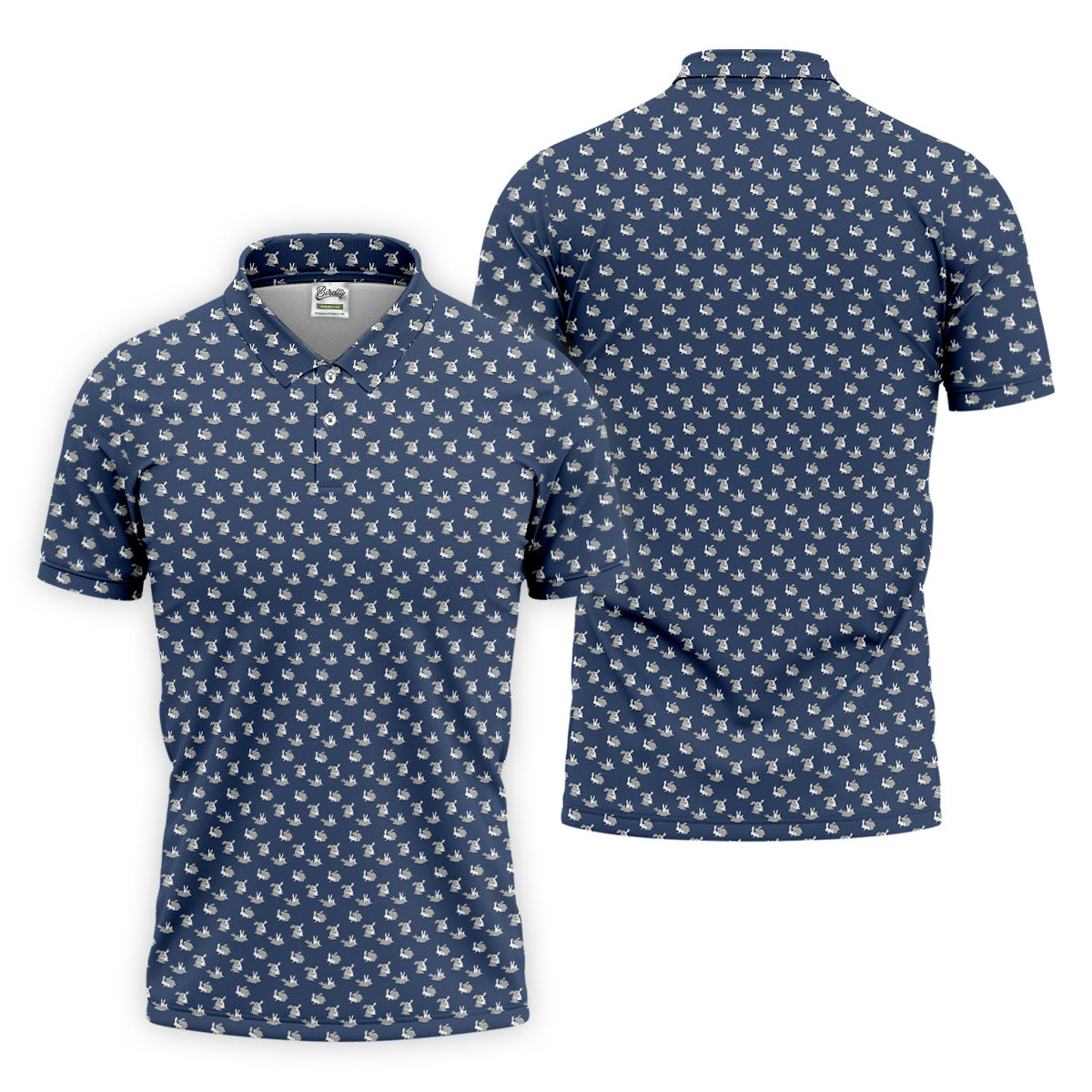 Rabbit Couple Naughty Position Men's Funny Golf Shirts, Valentines Golf Gift, Golf Shirts For Men