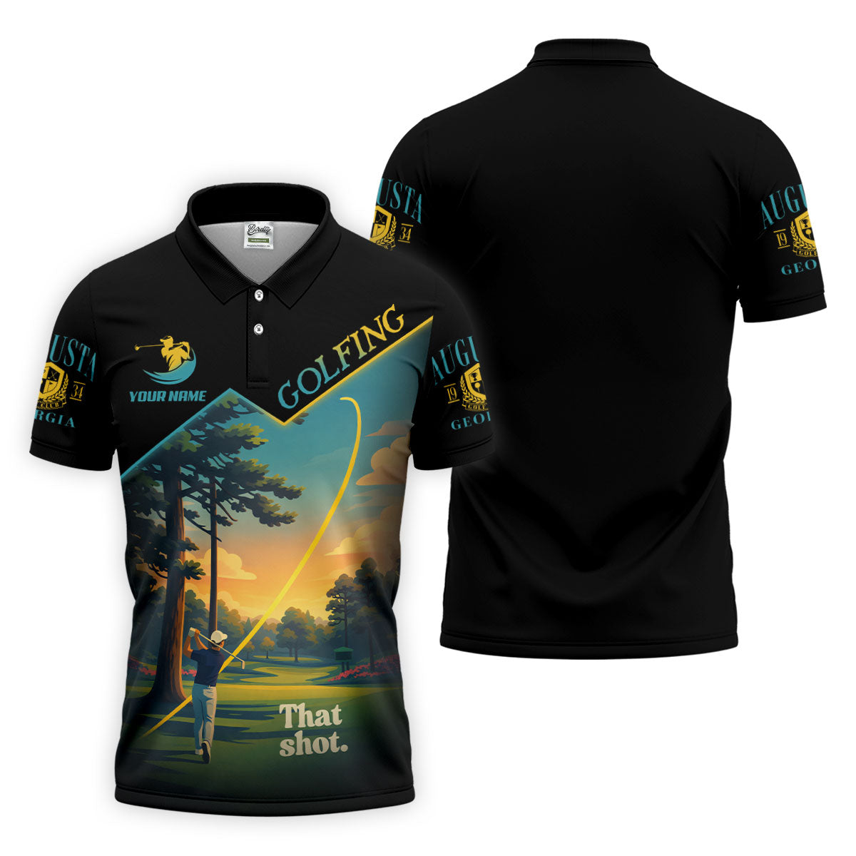 That Shot Augusta Georgia Golf Tournament Golf Shirts For Men, Performance Golf Shirt, Polo ShirtFor Men