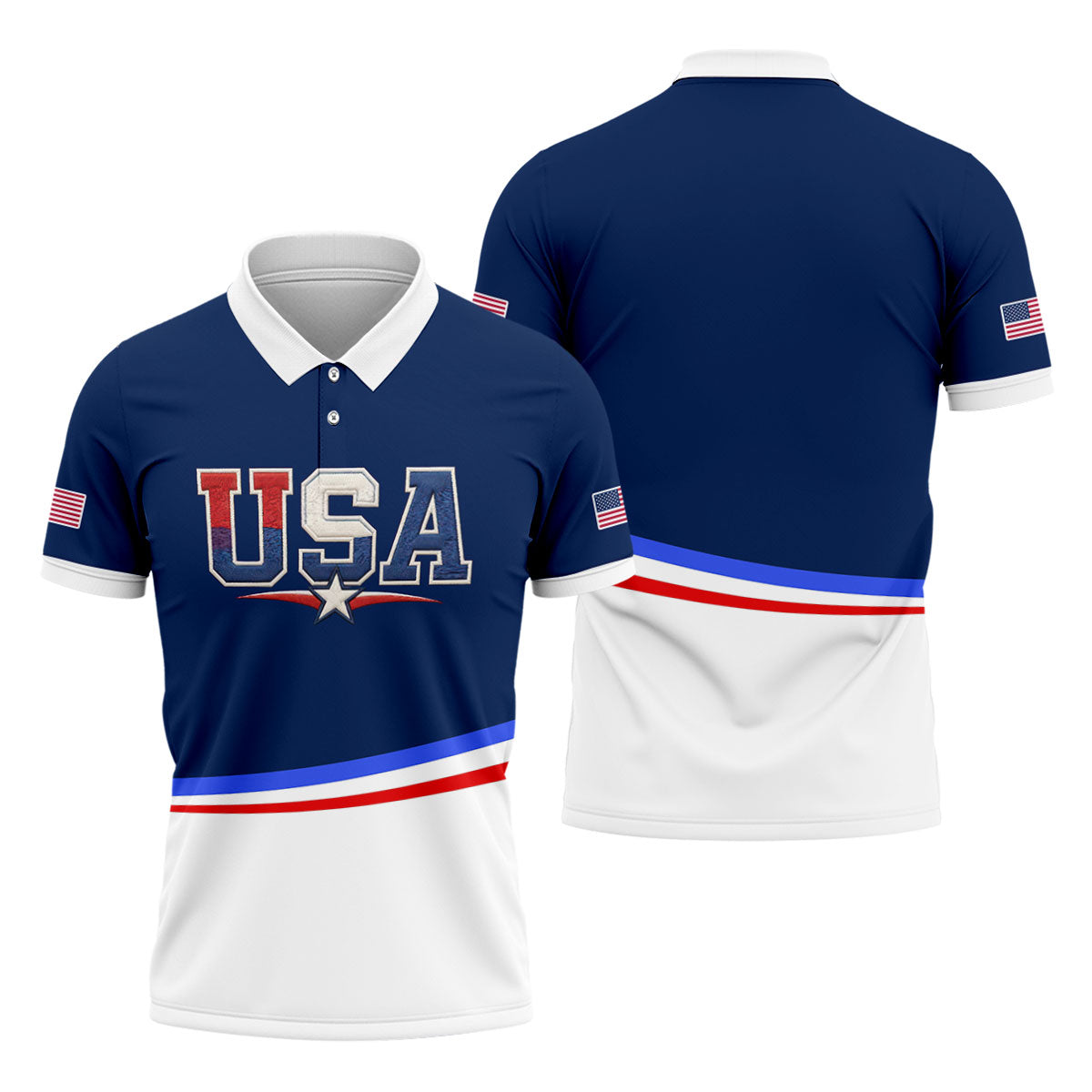 250 Years Of Independence USA Golf Shirt, 4th Of July Patriotic Golf Shirts For Men