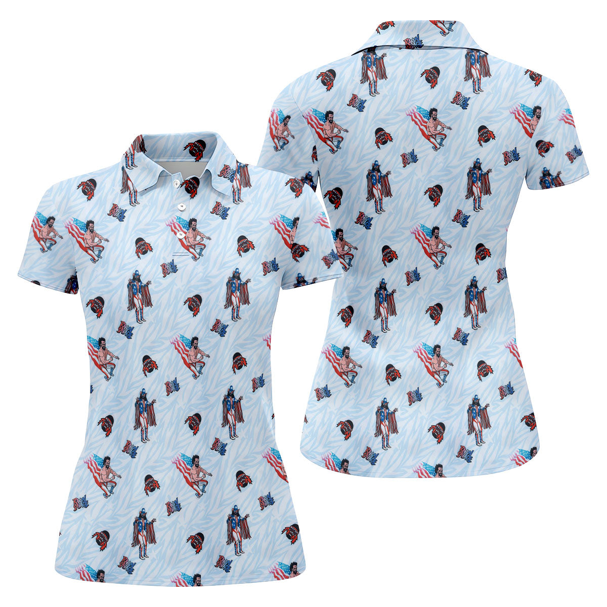 Randy Savage Patriotic Golf Shirt, Women's Golf Tops, Golf Shirts For Women
