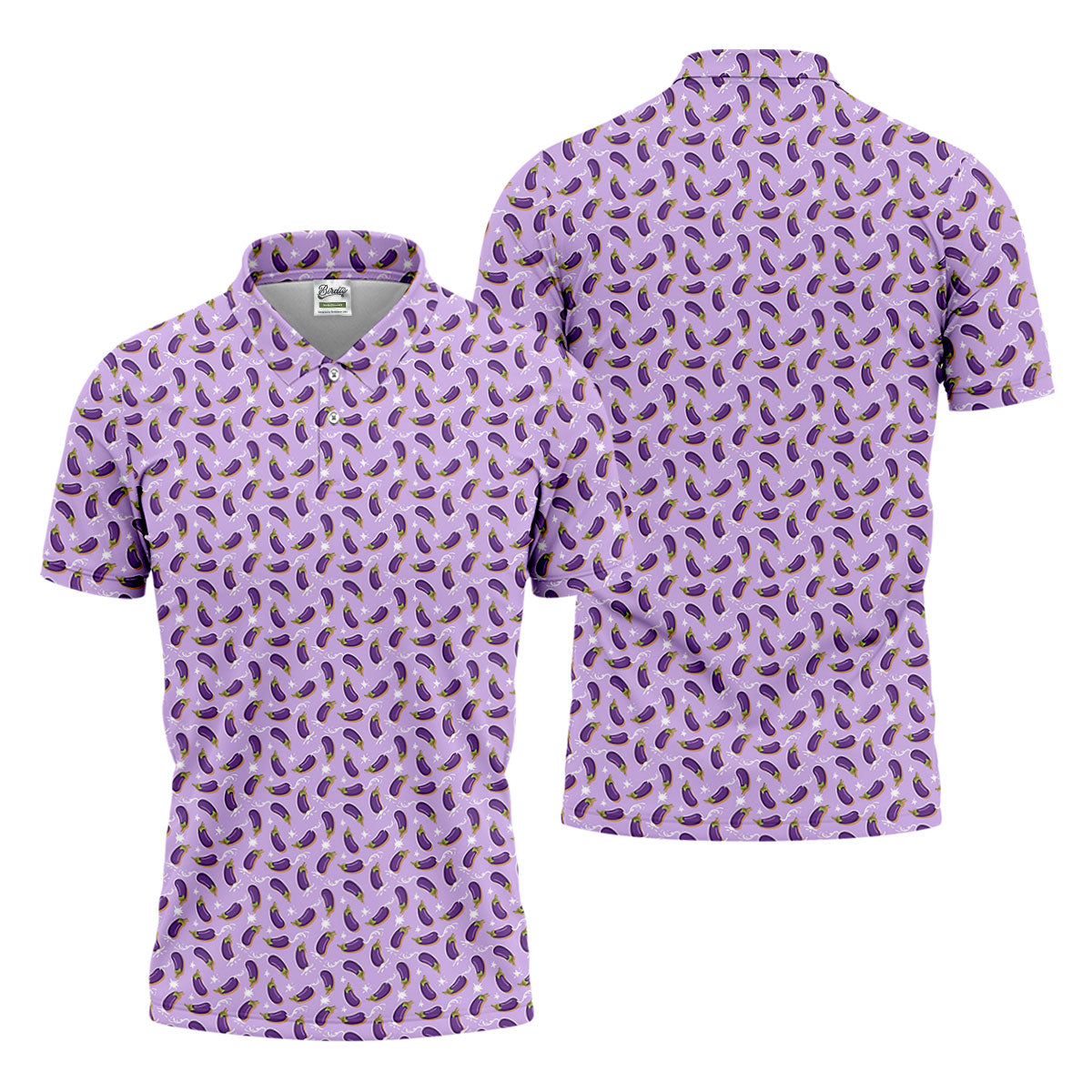 Funny Eggplant Purple Golf Shirt, Fun Golf Shirts For Men, Polo ShirtFor Men, Golf Gift For Men