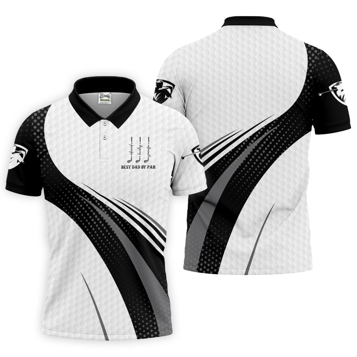 Best Dad By Par Dimple Pattern Father's Day Golf Shirt, Polo ShirtFor Men, Gift For Golf Dad