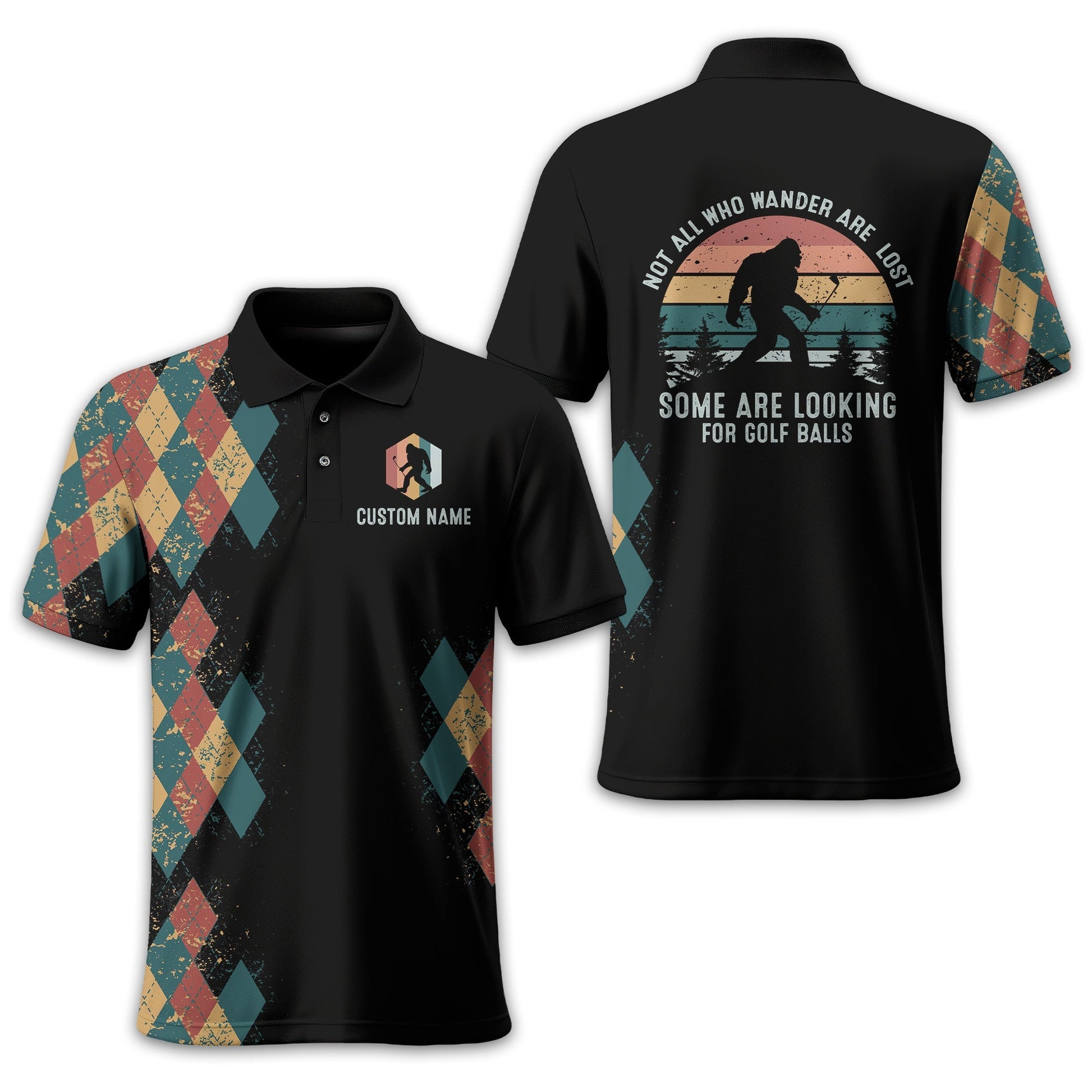 Not All Who Wander Are Lost Personalized Golf Polo ShirtGolf Shirt For Men, Gift For Golfers