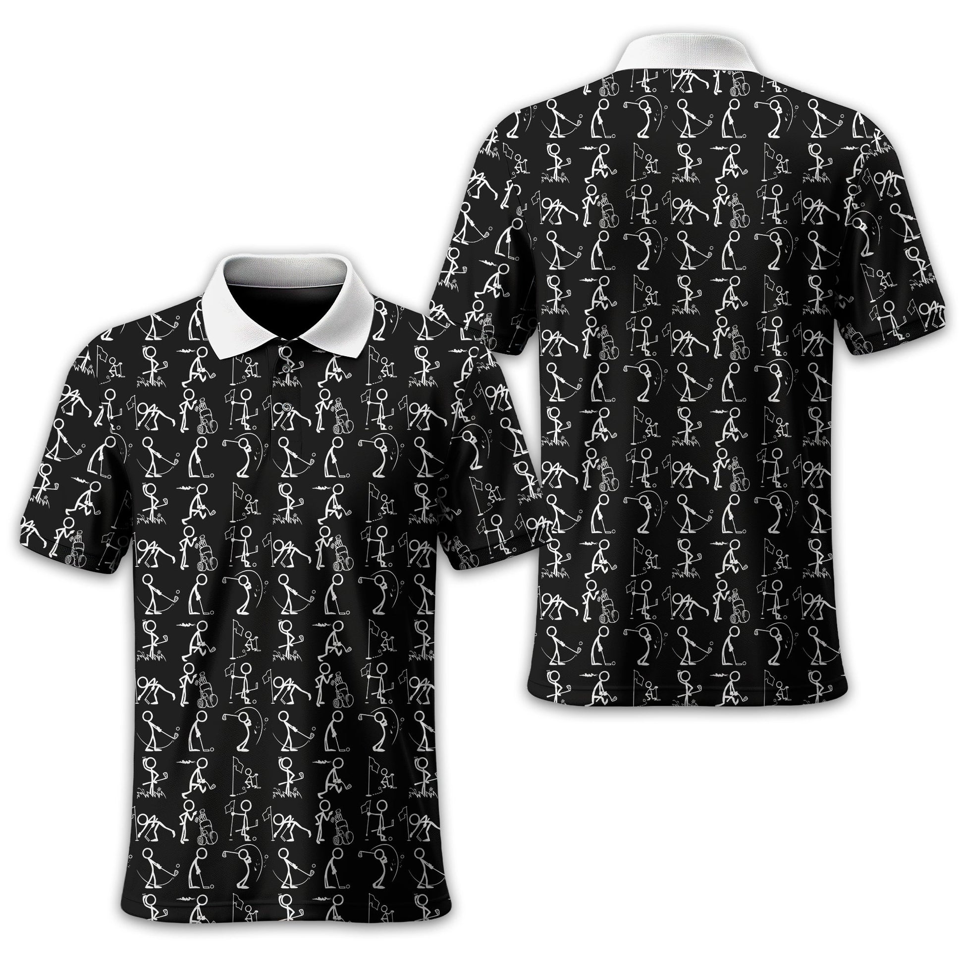 Black Golf Polo ShirtFunny Golf Shirt, Gift For Golfers
