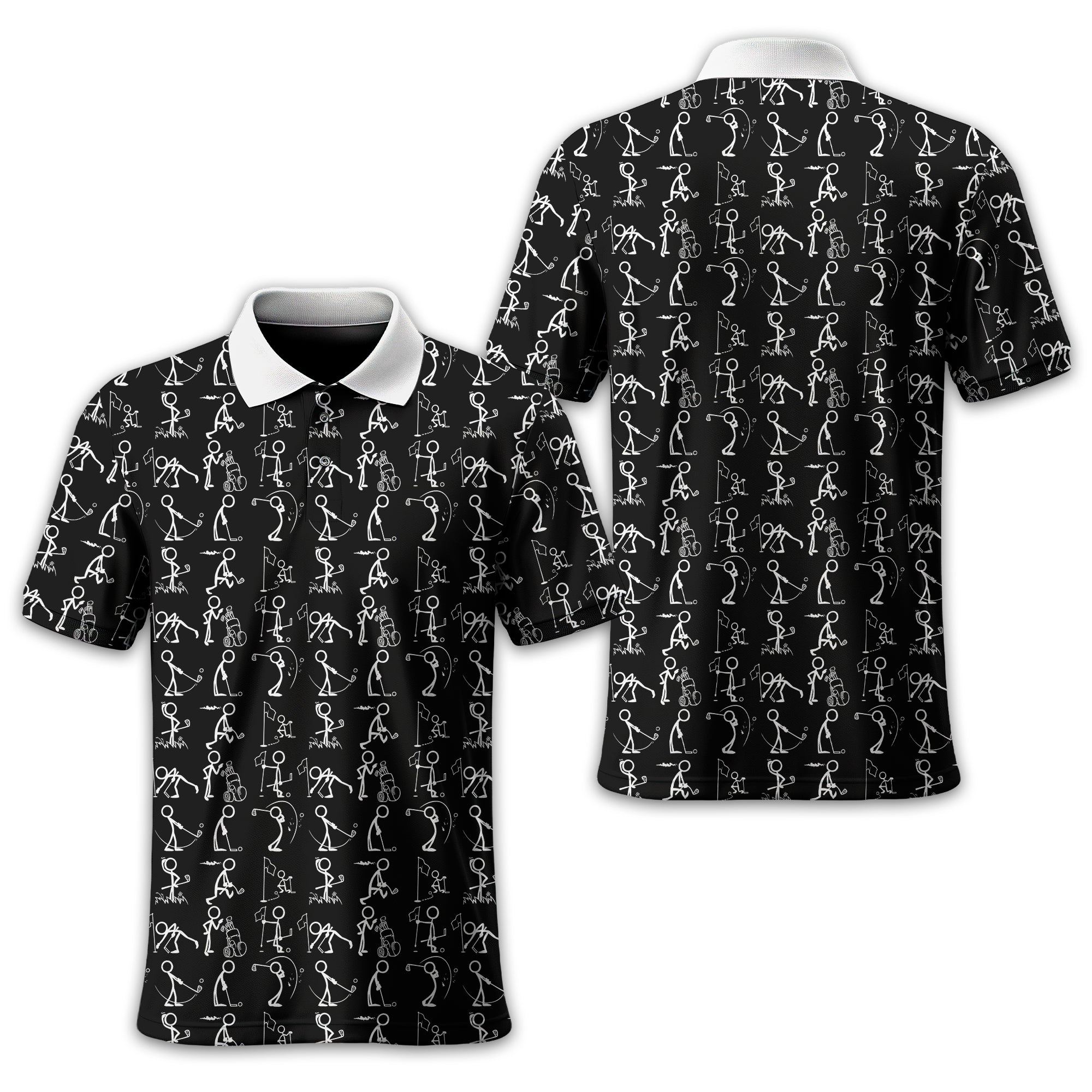 Black Golf Polo ShirtFunny Golf Shirt, Gift For Golfers