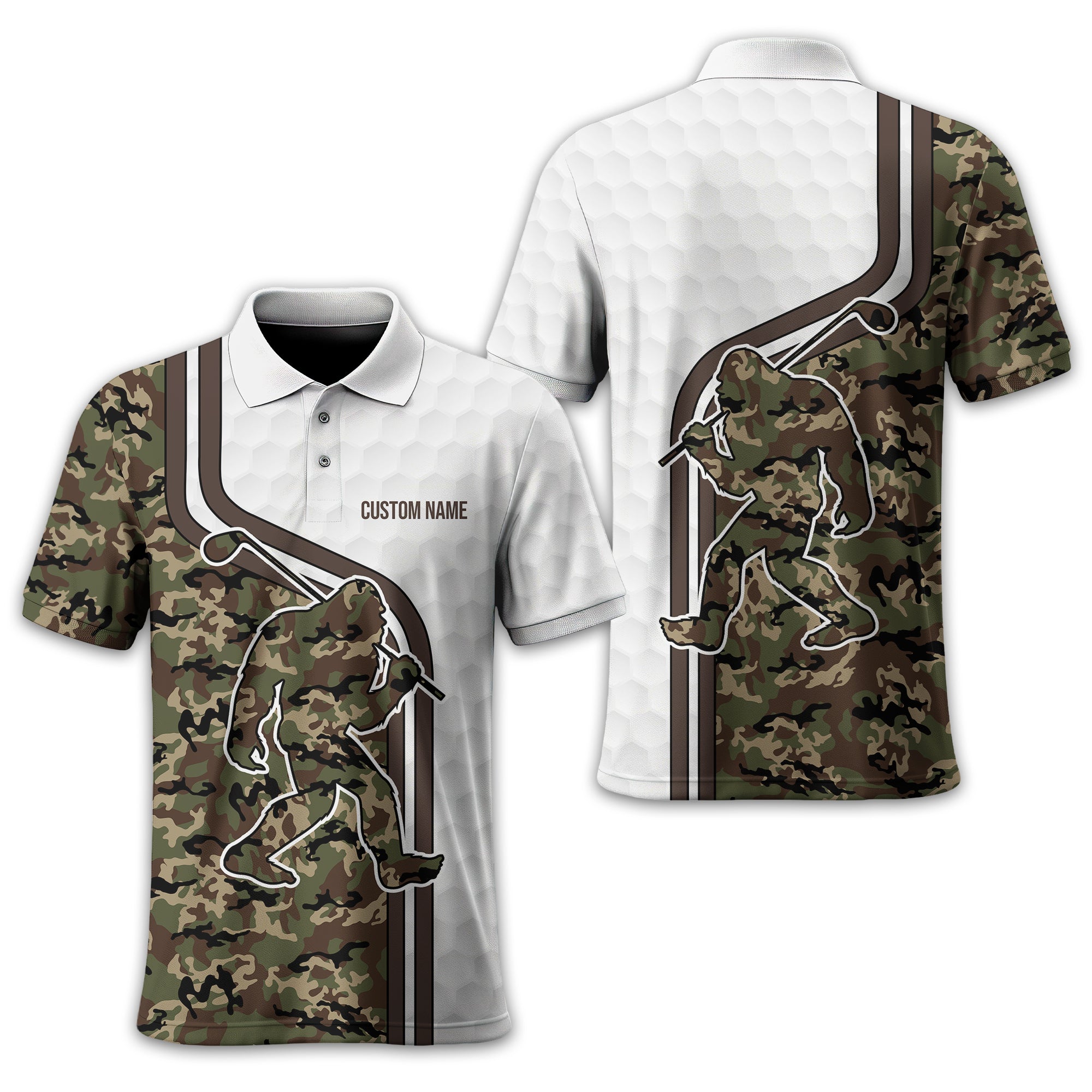 Funny Bigfoot Custom Golf Polo ShirtGolf Shirt For Men, Gift For Golfers