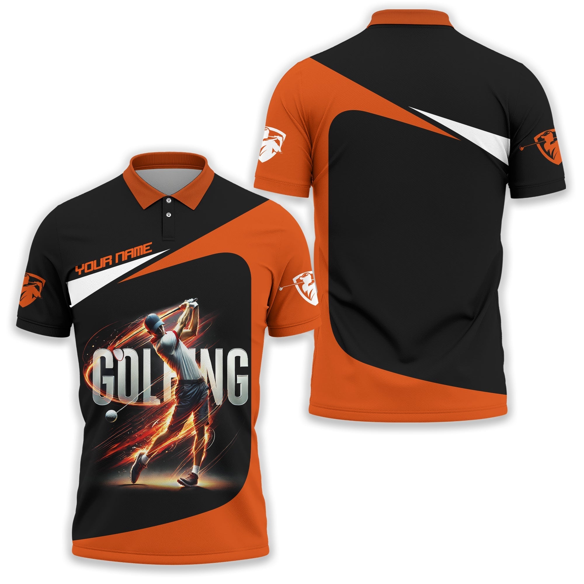 Golfing Swing Customize Golf Polo ShirtGolfing Apparel, Gift For Golfers