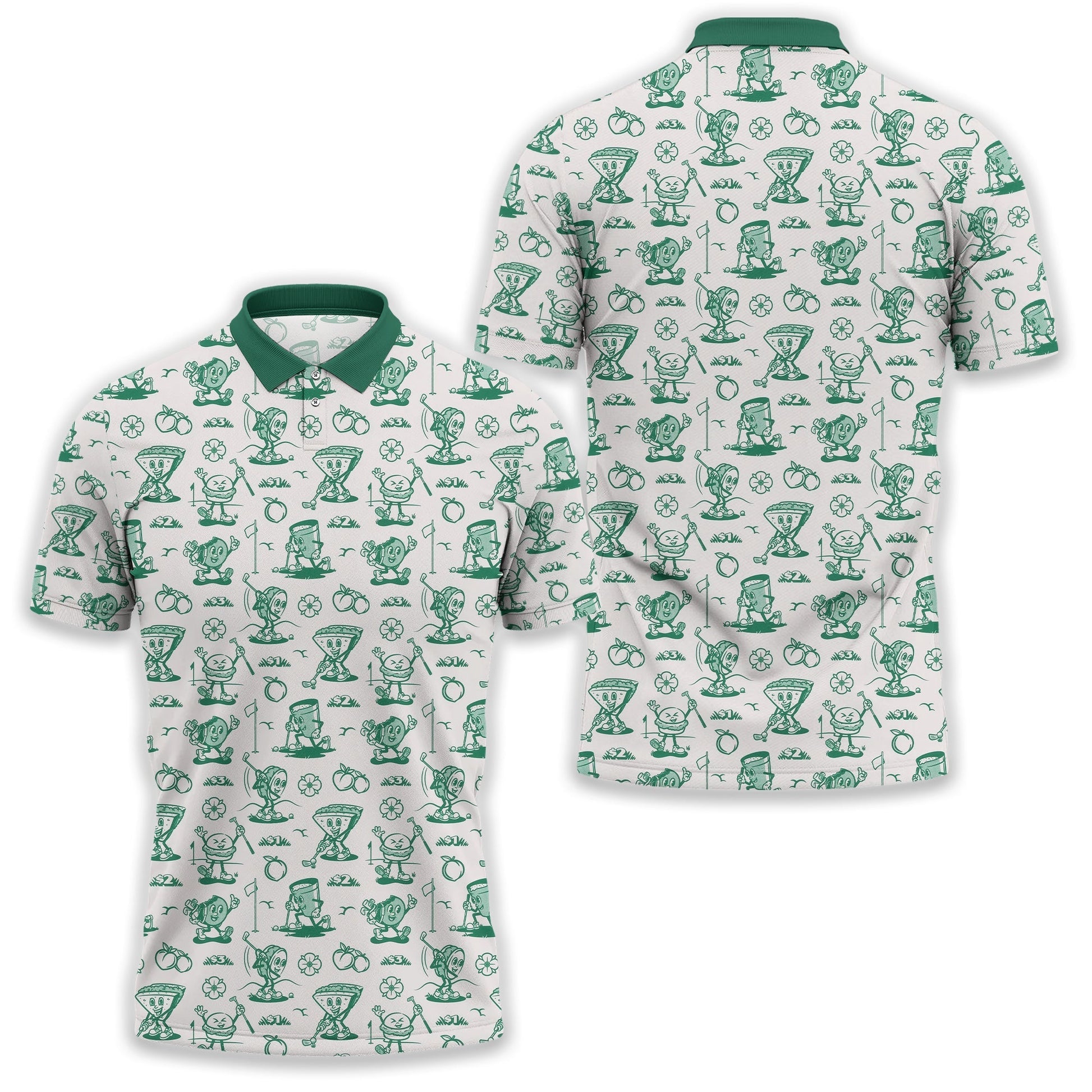 Breakfast Balls Men's Golf Polo ShirtGolfing Apparel, Gift For Golfers