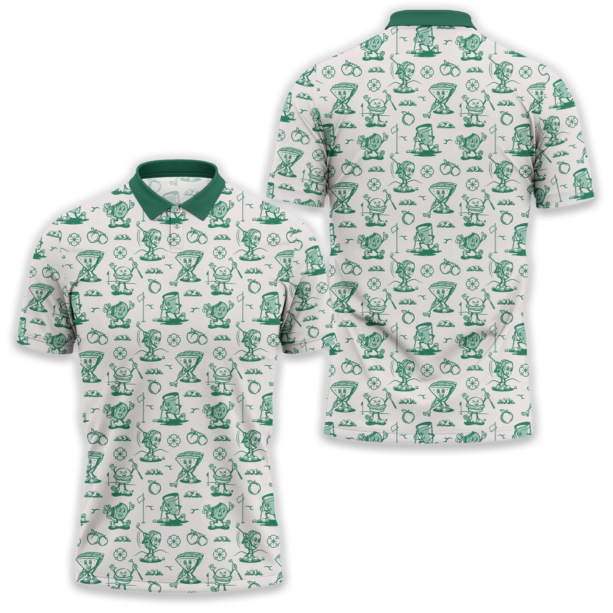 Breakfast Balls Men's Golf Polo ShirtGolfing Apparel, Gift For Golfers