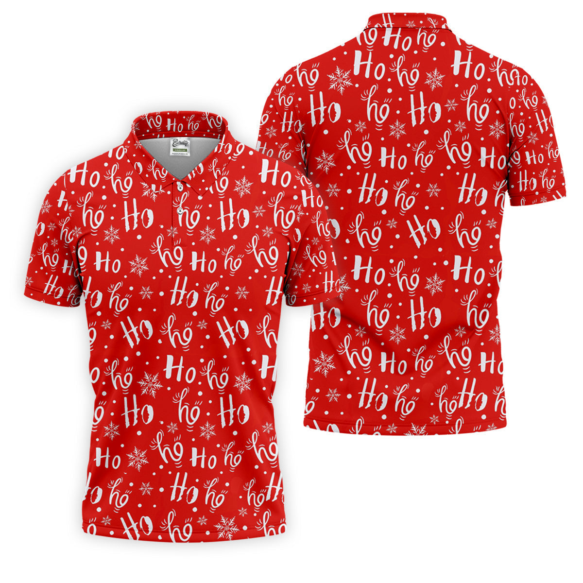 Ho Ho Ho Red Christmas Golf Tops For Men, Fun Golf Shirts For Men, Christmas Golf Shirt, Polo ShirtFor Men
