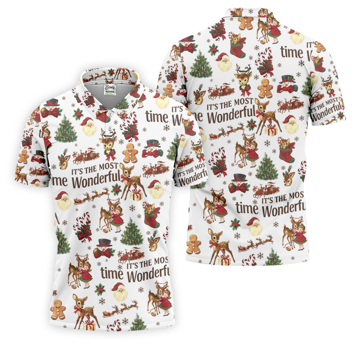 It's The Most Wonderful Time Christmas Golf Shirt, Cute Golf Outfit, Polo ShirtFor Men, Golf Gift For Men