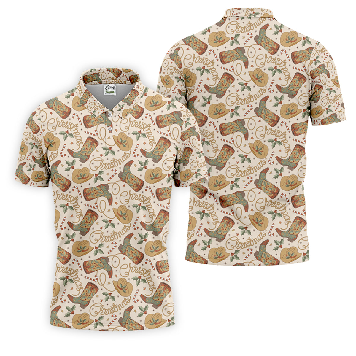 Western Christmas Golf Tops For Men, Christmas Golf Shirt, Polo ShirtFor Men, Golf Gift For Men