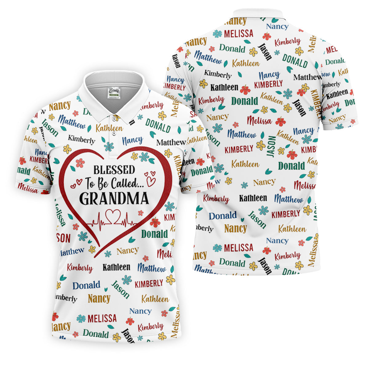 Blessed To Be Call Grandma Custom Name Golf Tops For Men, Cute Golf Outfit, Polo ShirtFor Men, Golf Gift For Men