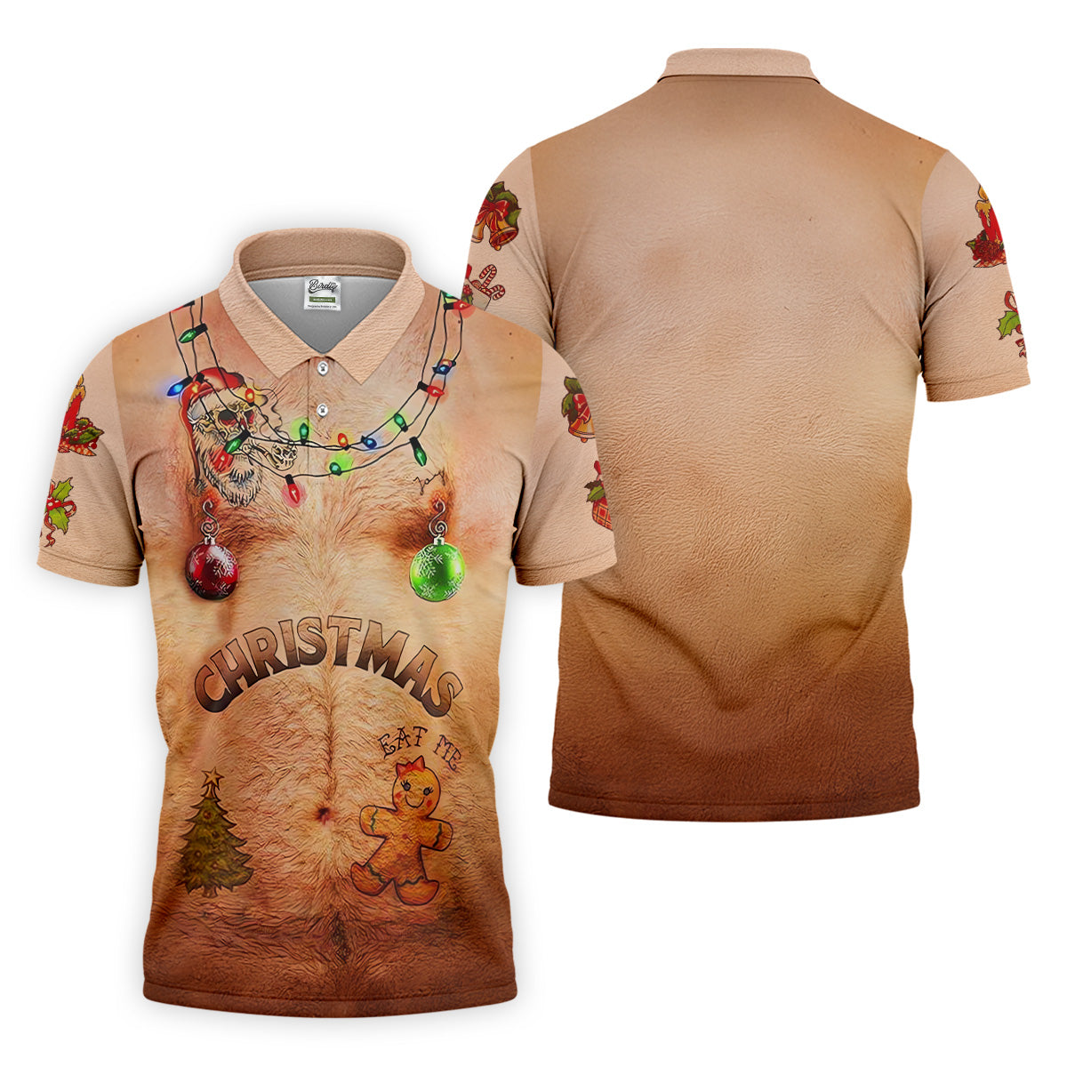 Eat Me Funny Christmas Golf Shirt, Fun Golf Shirts For Men, Unique Gift For Golfer, Polo Shirt Men