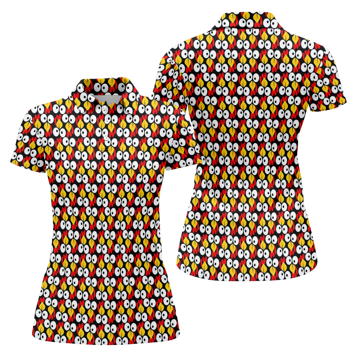 Funny Turkey Thanksgiving Ladies Golf Tops, Fun Women's Golf Shirts, Ladies Golf Polos, Golfing Apparel