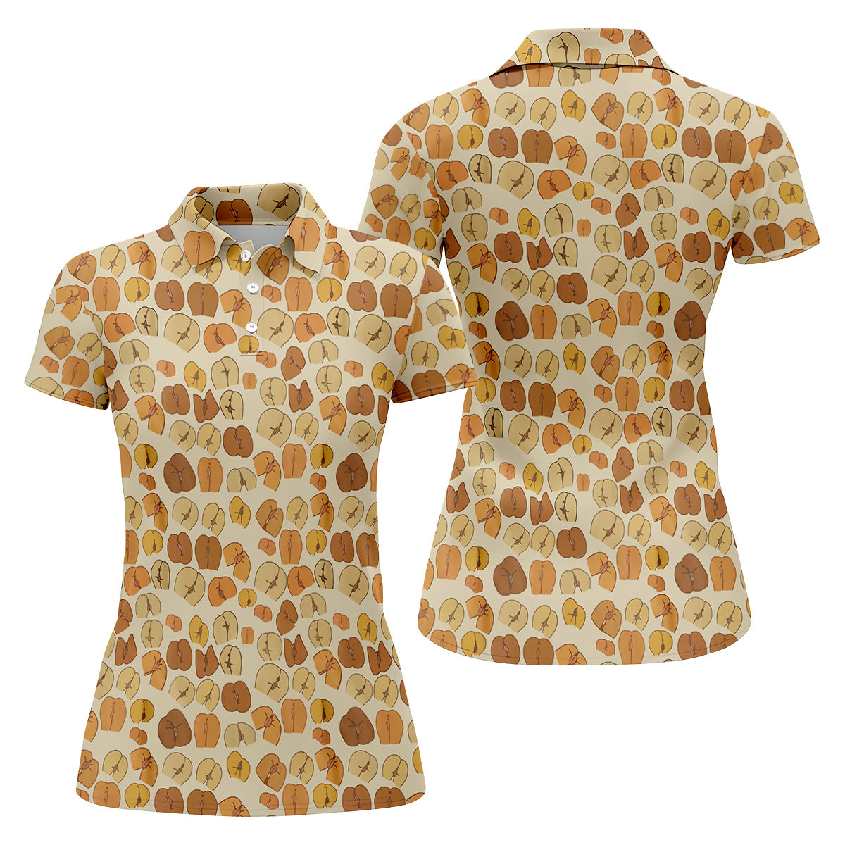 Funny Peach Funny Golf Shirts Women, Ladies Sleeveless Polo, Ladies Golf Shirts, Golfing Apparel