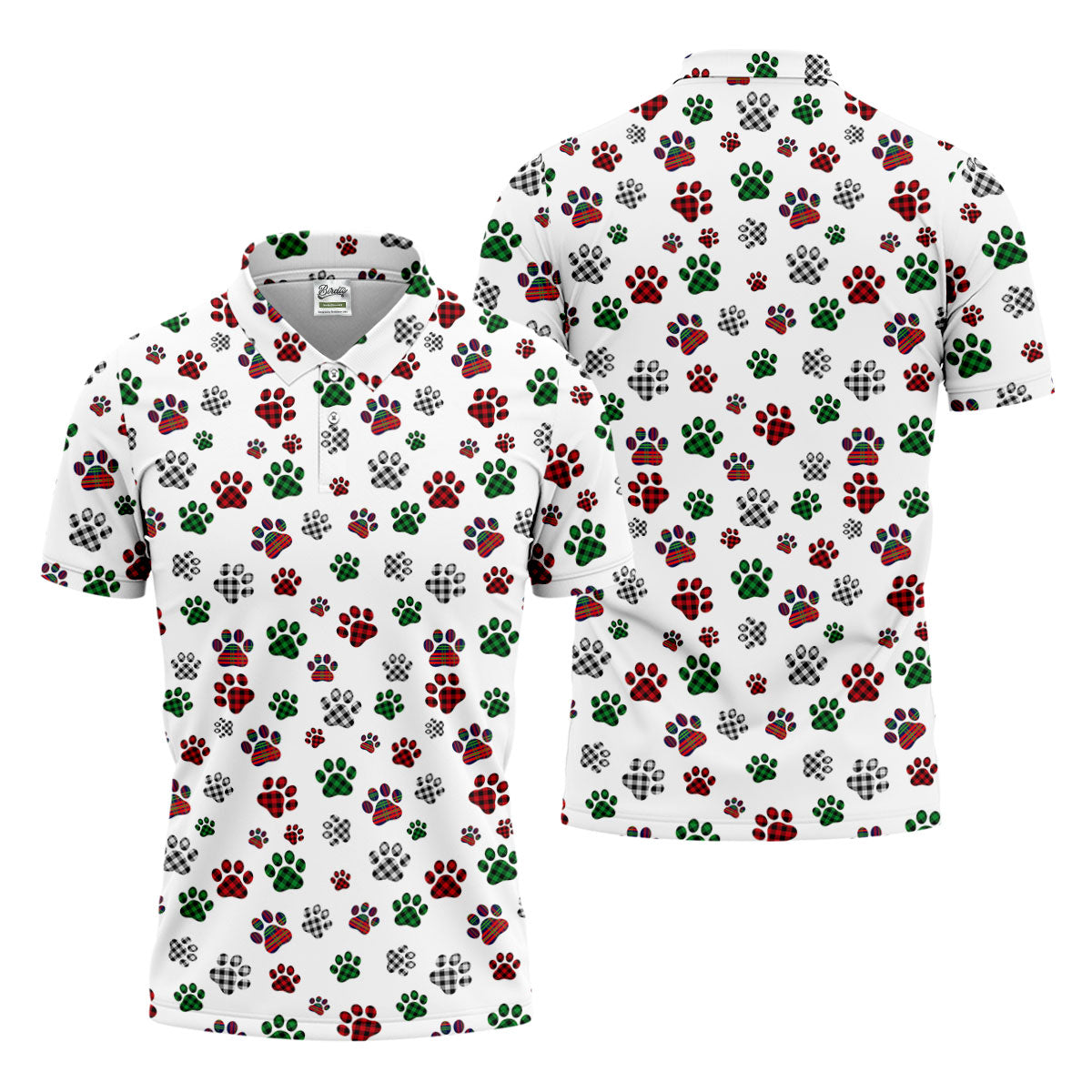 A Heartbeat At My Feet Paw Print Polo Shirtog Lover Gift Unique Gift For Golfer Polo ShirtFor Men