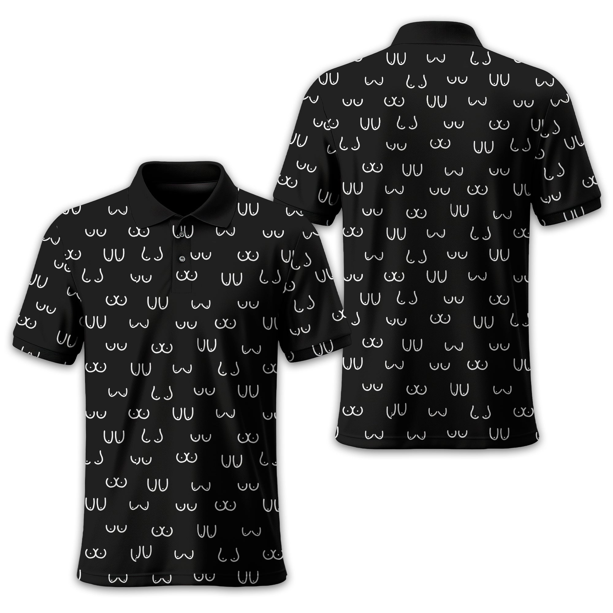 Funny Pattern Men Golf Polo ShirtGift For Golfers, Golf Gift For Men