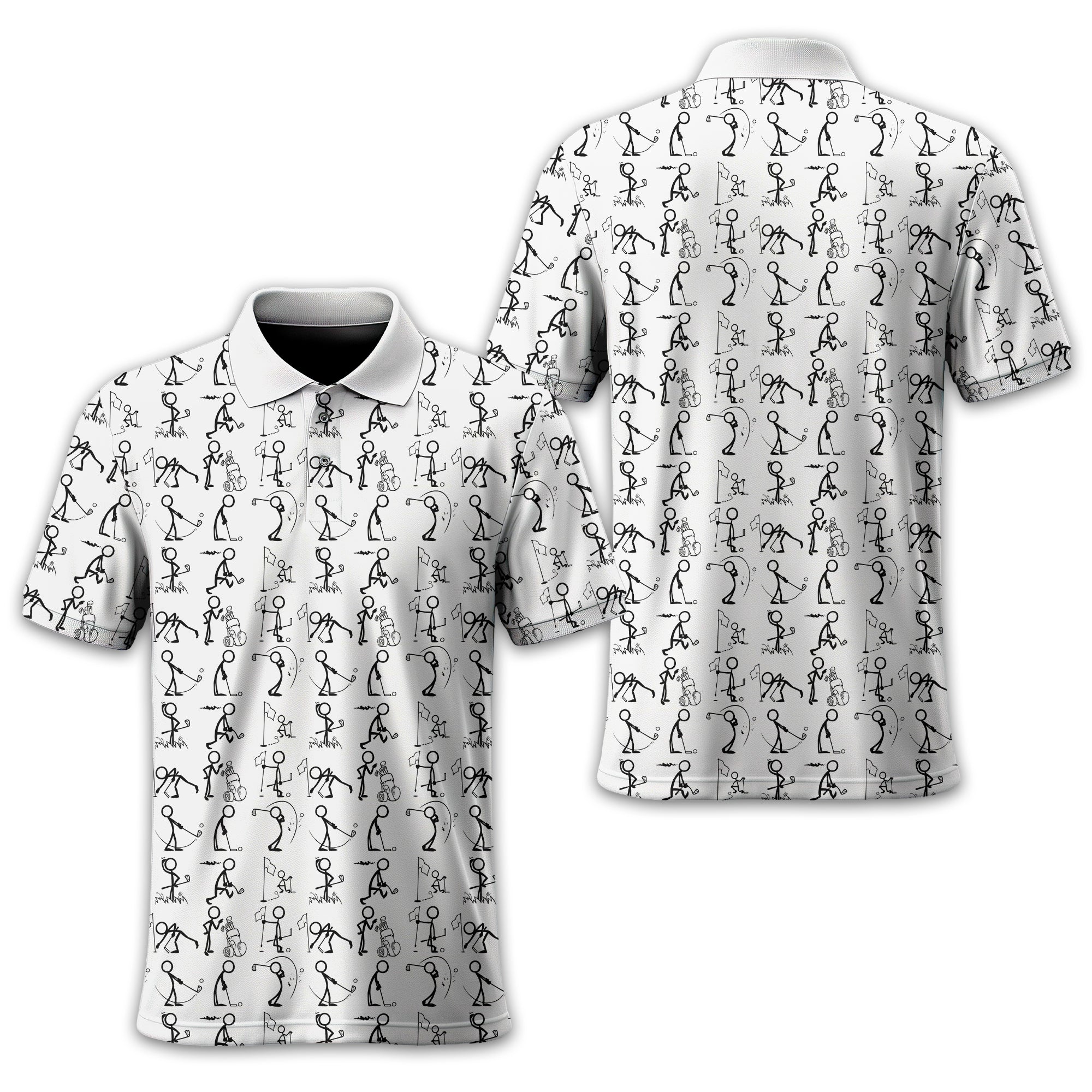 White Golf Polo ShirtFunny Golf Shirt, Gift For Golfers
