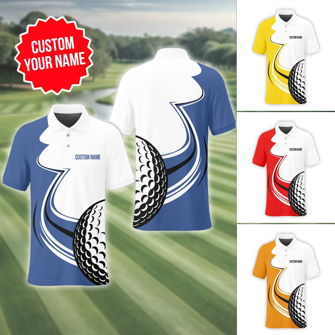 Personalized Golf Polo ShirtGolf Shirt For Men, Gift For Golfers