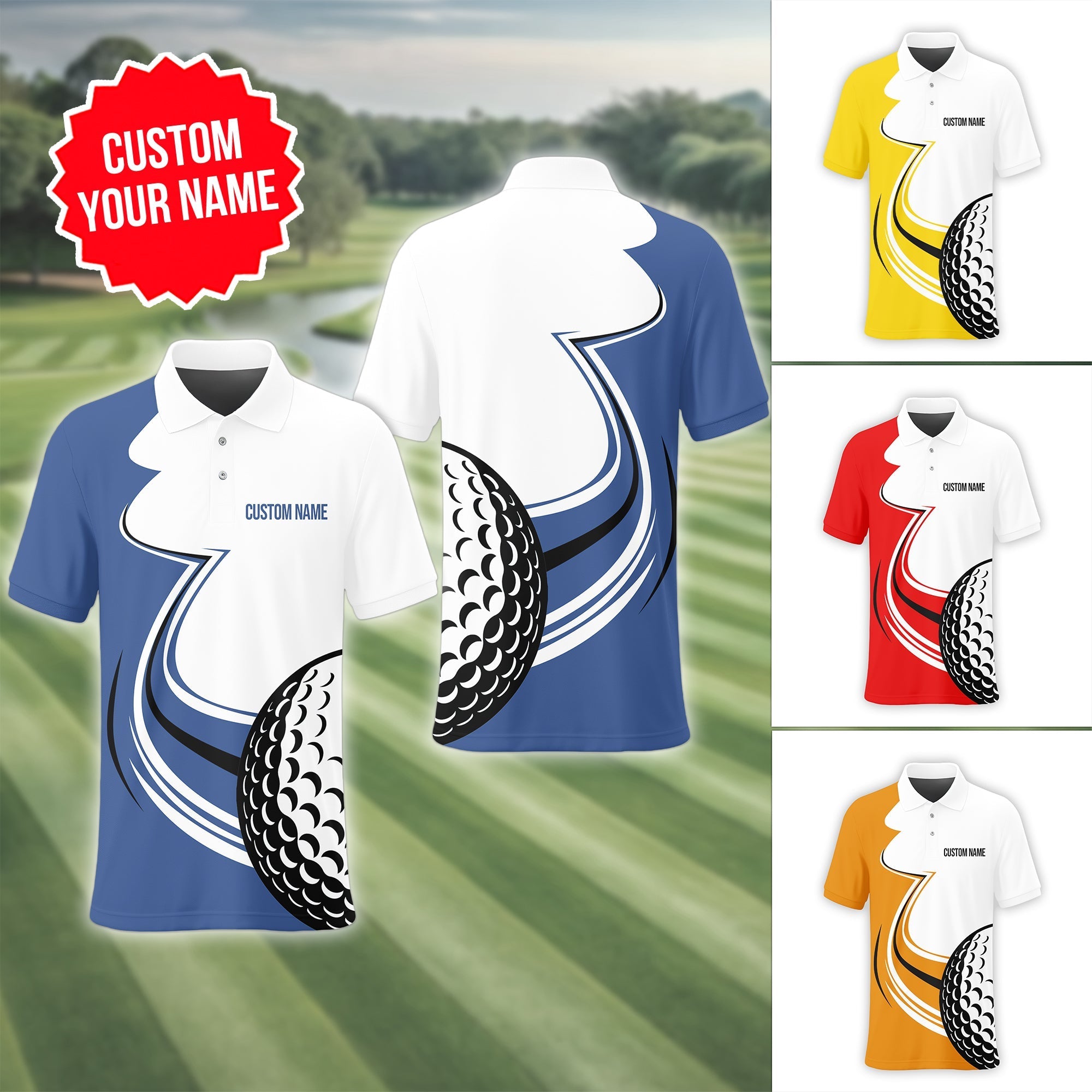 Personalized Golf Polo ShirtGolf Shirt For Men, Gift For Golfers