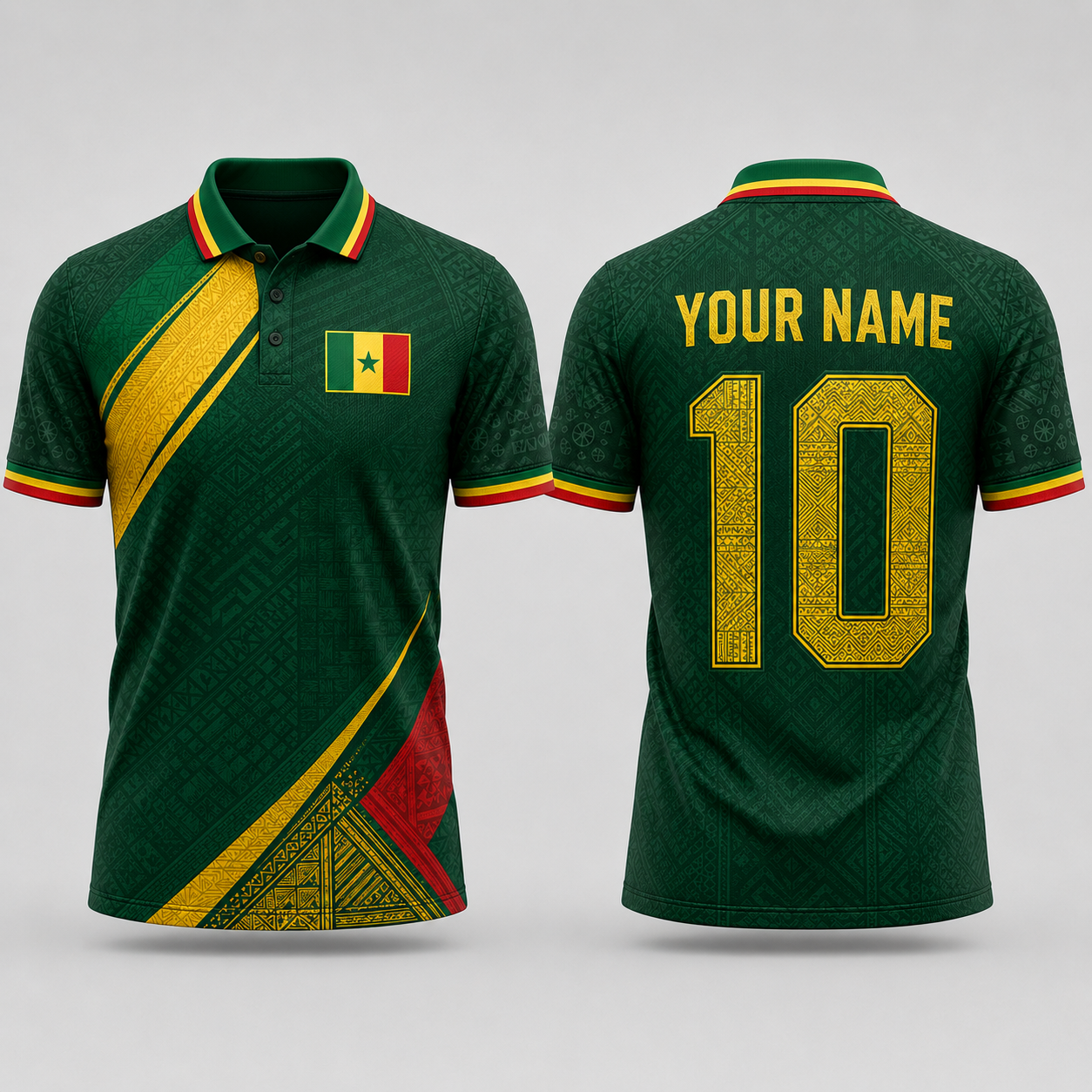 Senegal Football V-NeckMen Football Lover, Senegal National Team Jersey, Soccer Fan Gift
