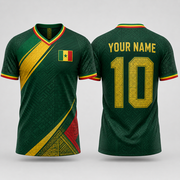 Senegal Football V-NeckMen Football Lover, Senegal National Team Jersey, Soccer Fan Gift