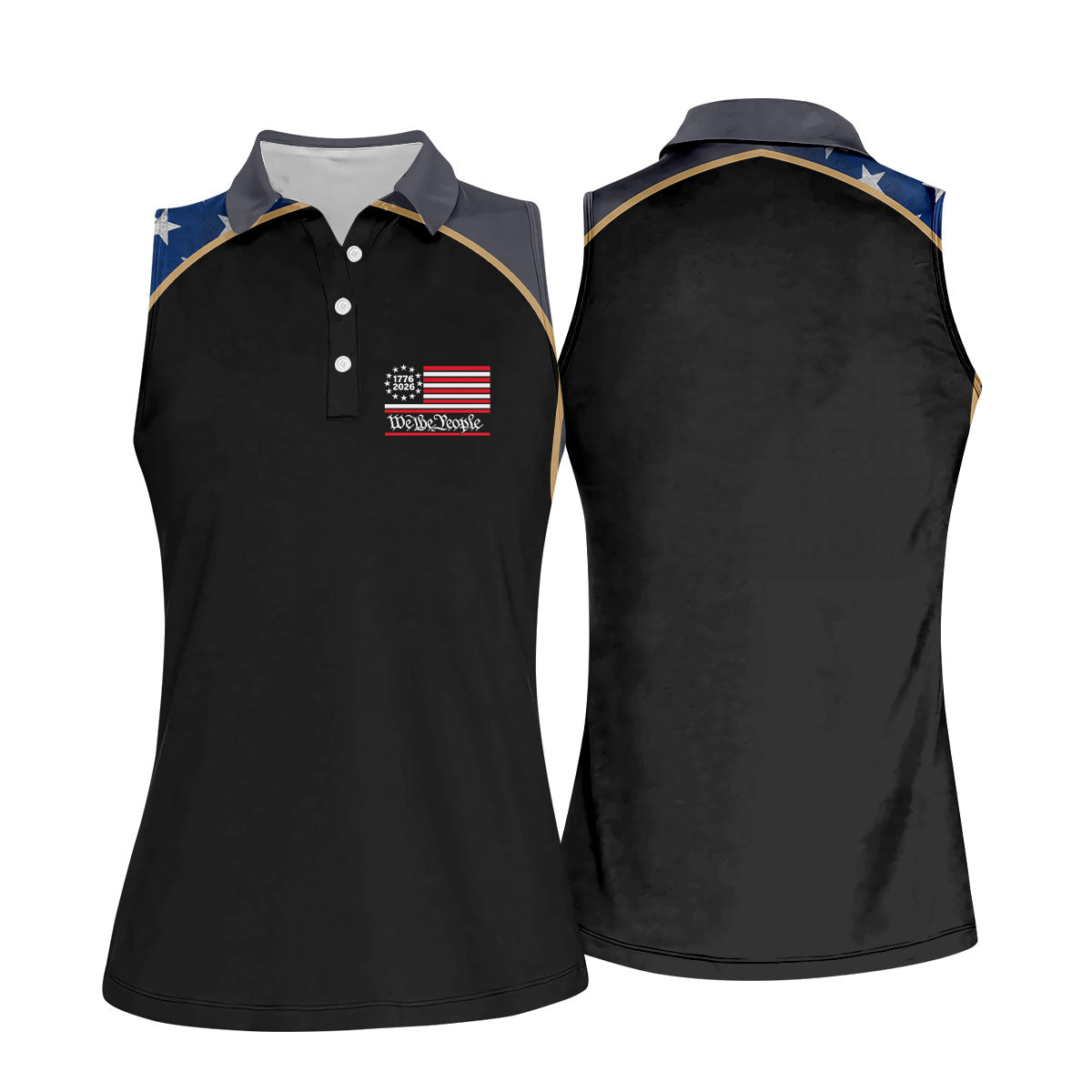 1776-2026 We The People 4th Of July Golf Shirt, Patriotic Golf Shirt, 250 Years Of America Women's Golf Tops