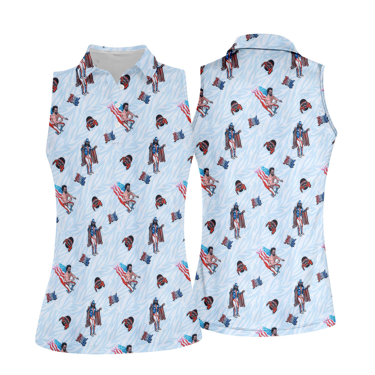 Randy Savage Patriotic Golf Shirt, Women's Golf Tops, Golf Shirts For Women