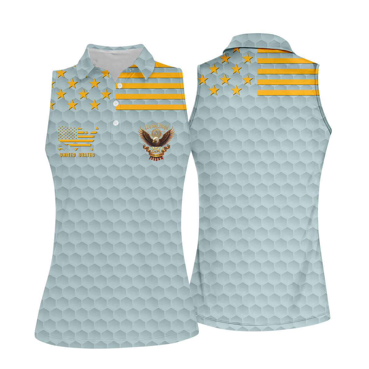 Air Force Veteran We The People 250 Years Of Free 4th Of July Golf Shirt, Women's Golf Tops