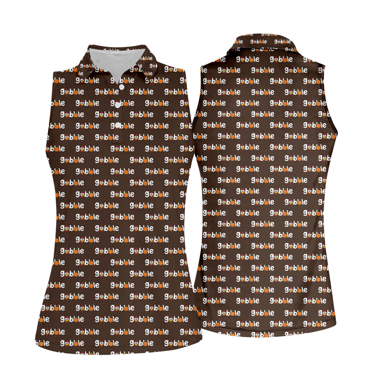 Gobble Turkey Thanksgiving Holiday Ladies Golf Tops, Women Golf Top, Golf Gift For Ladies