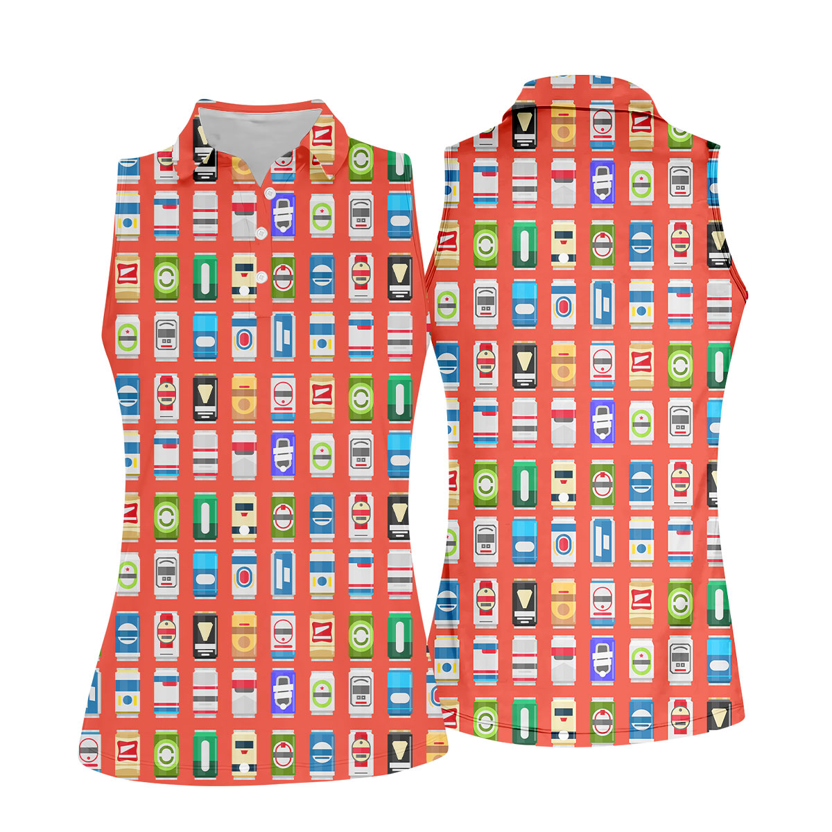 Famous Beer Can Golf Shirt, Golf And Beer Women Golf Shirts, Ladies Golf Shirt, Women Sleeveless Polo Shirt
