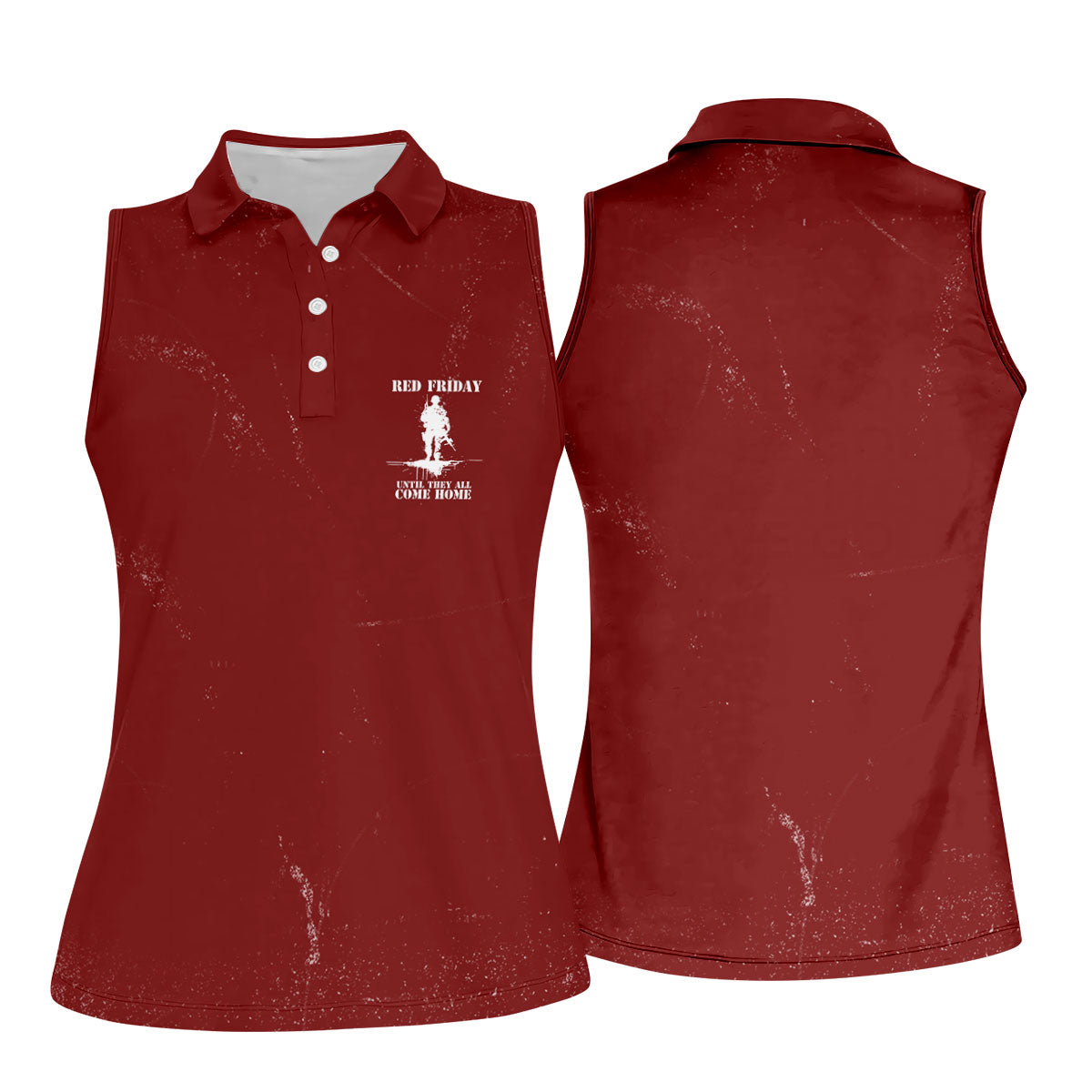 RED Friday Untill They All Come Home Red Golf Shirt, Veteran Memorial 250 Years Golf Shirt For Women