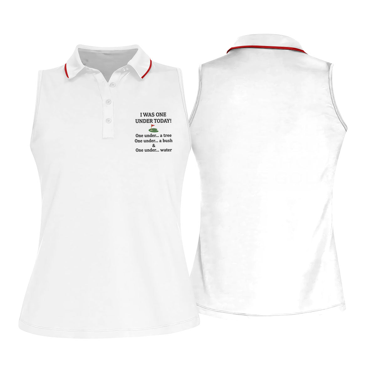 I Was One Under Today White Golf Shirt, Funny Golf Shirt, Ladies Golf Tops, Golf Shirt For Women