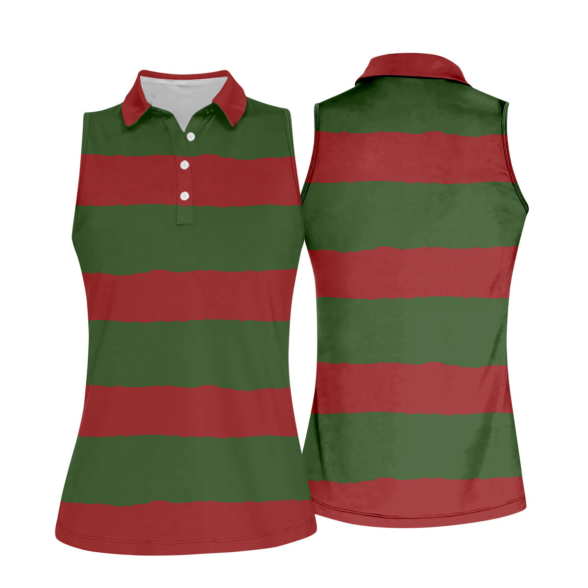 Halloween Freddy Classic Horror Characters Stripe Golf Shirt, Halloween Golf Shirt, Golf Shirt For Women