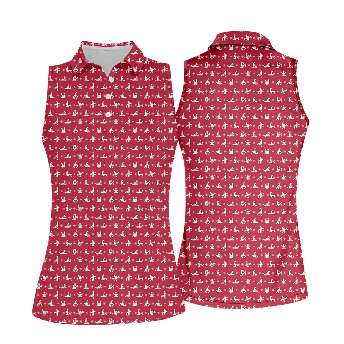 Funny Stick Figure Naughty Couple Red Golf Shirt, Valentines Golf Gift, Ladies Golf Polos, Golf Gifts For Women