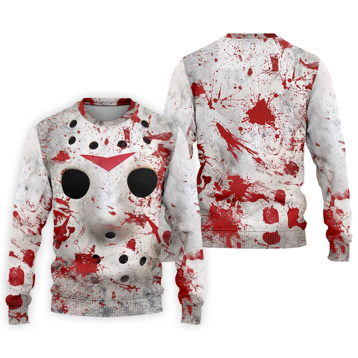 Creepy Mask Face Golf Tops For Men, Horror Character Cosplay Polo Shirtor Men, Halloween Golf Shirt