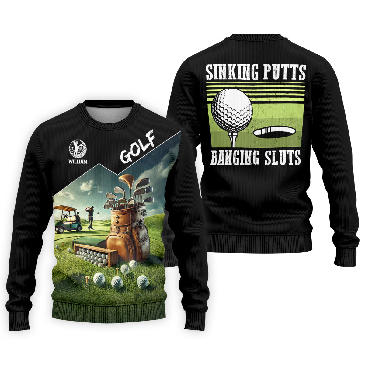 Golf Sinking Putts Banging Golf Tops For Men, Gifts For Golf Lovers, Polo ShirtFor Men, Golfing Apparel
