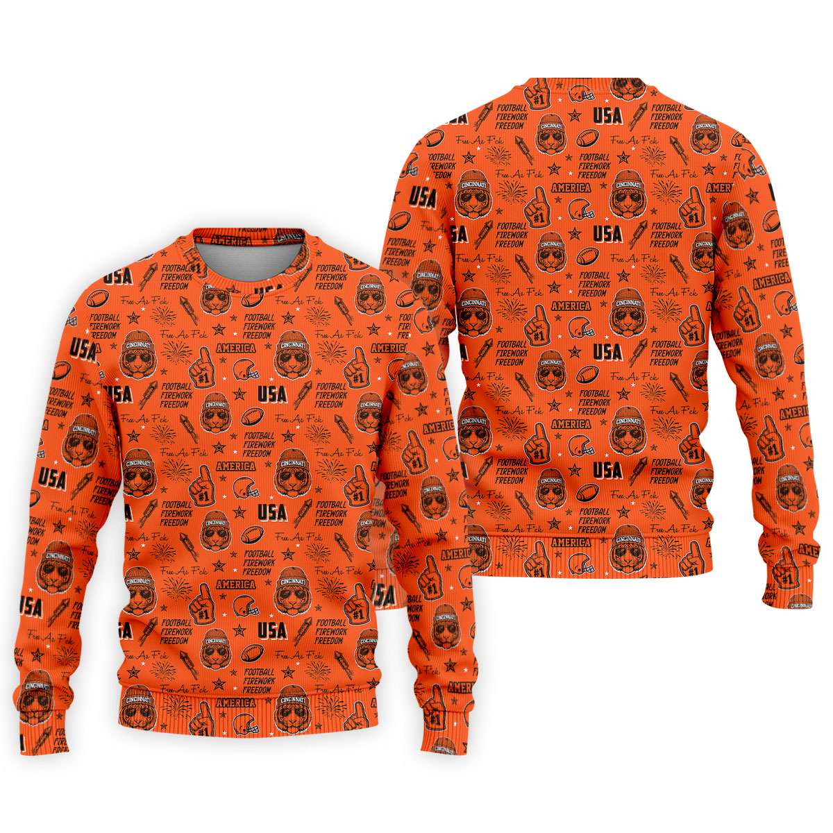 Bengal Tiger Head Orange And Black Sport Polo, American Football League Gift Ideas For Football Fans