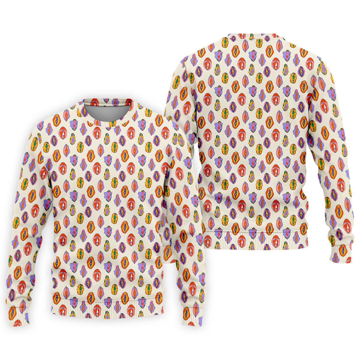 Colorful Abstract Feminine Pattern Golf Shirt, Funny Golf Shirt, Men's Golf Shirt, Polo Shirts For Men