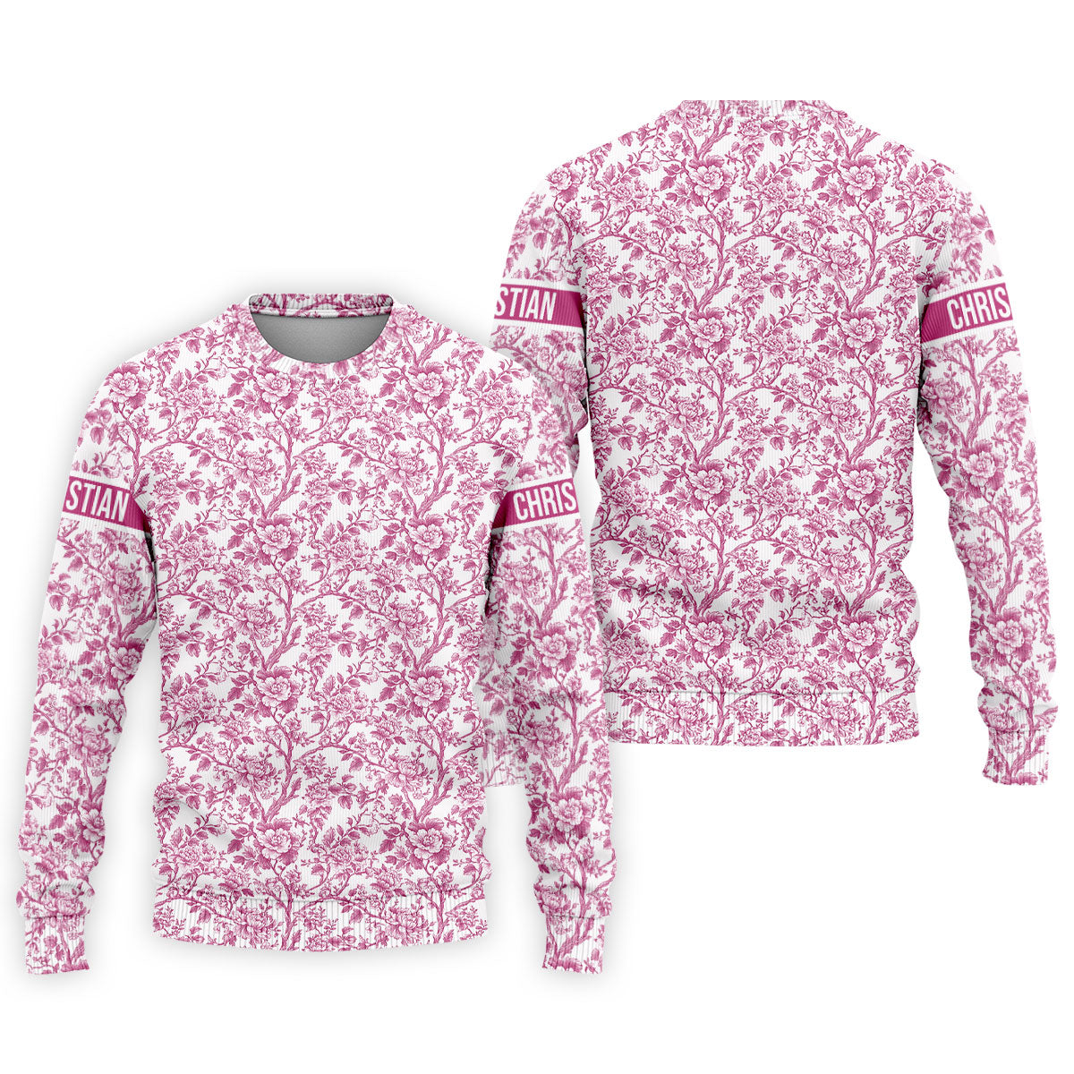 Toile De Jouy Pink Golf Shirt, Golf Tops For Men, Polo ShirtFor Men, Golf Gift For Men, Golf Shirts For Men