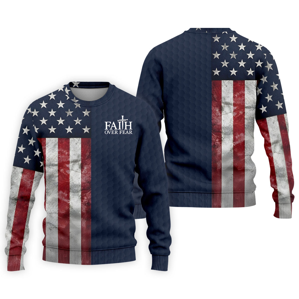 Faith Over Fear Patriotic Golf Shirt, 4th Of July Golf Shirt, 250 Celebration Golf Shirts For Men