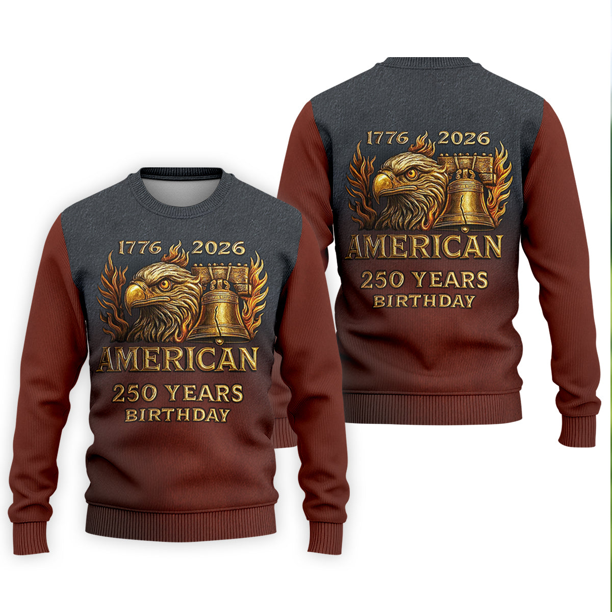 American 250 Years Birthday Navy And Maroon Golf Shirts For Men, 250th Anniversary Polo ShirtFor Men