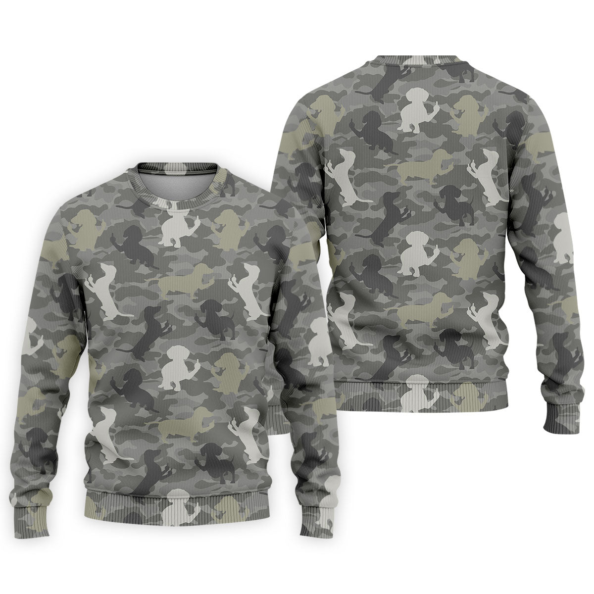 Grey Camo Poodle Dog Pattern Golf Shirt, Mens Polo Shirt, Golf Shirts For Men, Performance Golf Shirt