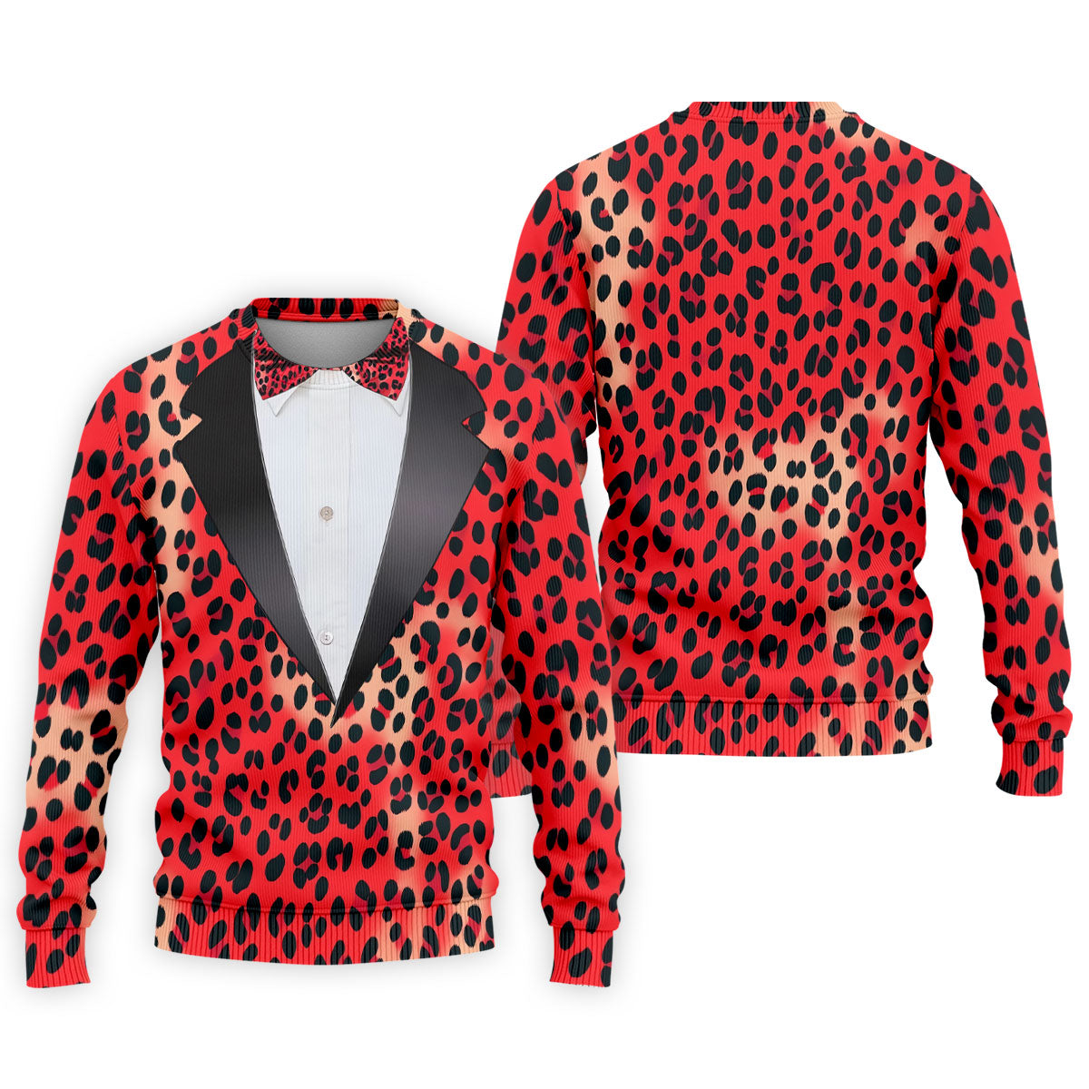 Red Leopard Funny Costume Hawaiian Golf Shirt, Polo Shirtor Men, Golf Shirts For Men