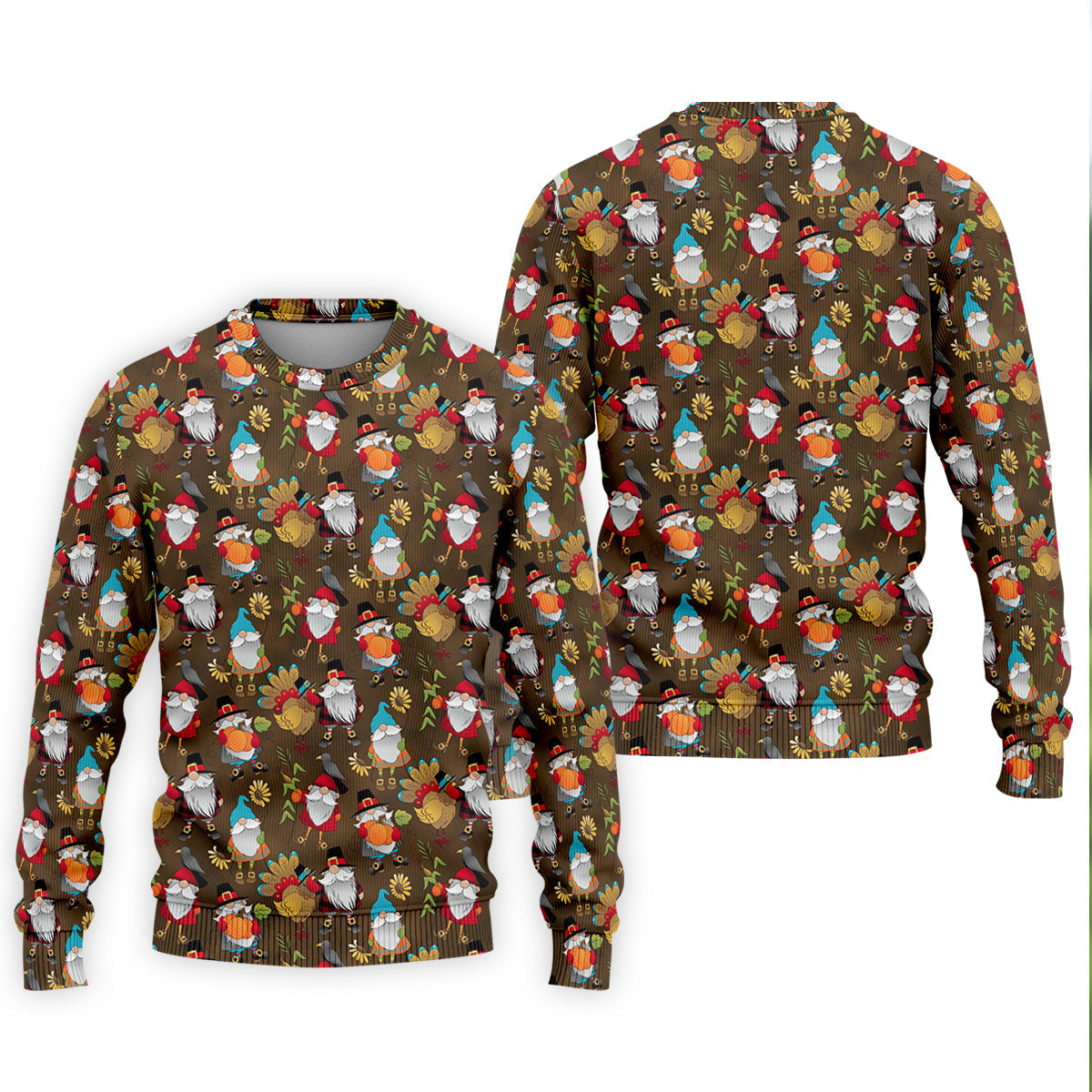 Turkey Gnome Thanksgiving Golf Tops For Men, Fun Golf Shirts For Men, Polo ShirtFor Men, Golfing Apparel
