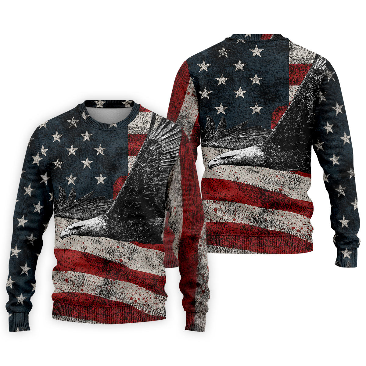 Distressed US Flag And Bald Eagle Patriotic Golf Shirt, 4th Of July 250 Years American Pride Golf Shirts For Men