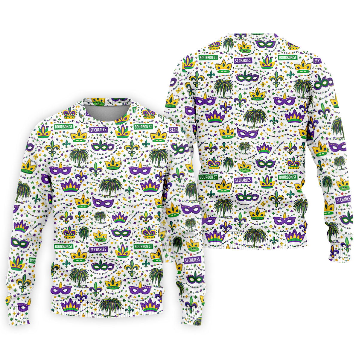 Crown Mask Fleur De Lis Mardi Gras Golf Shirt, Golf Tops For Men, Polo ShirtFor Men, Golf Shirts For Men
